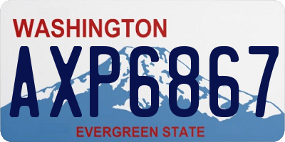 WA license plate AXP6867