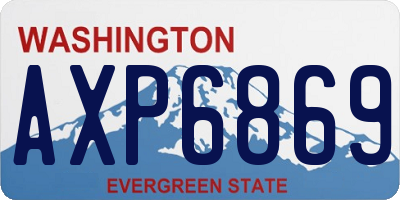 WA license plate AXP6869