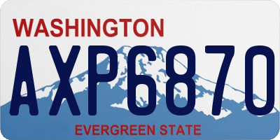 WA license plate AXP6870