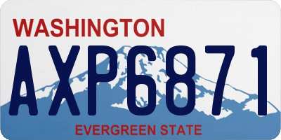 WA license plate AXP6871