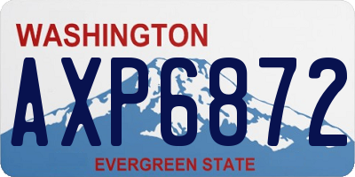 WA license plate AXP6872