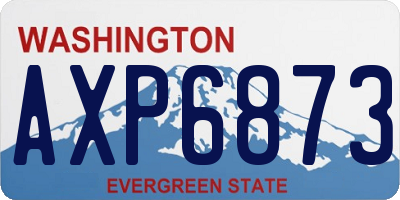 WA license plate AXP6873