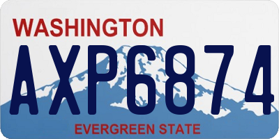 WA license plate AXP6874