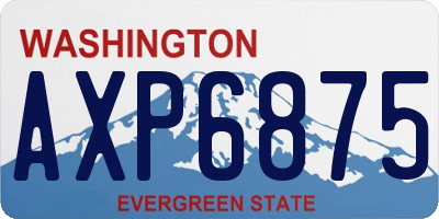 WA license plate AXP6875