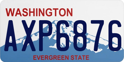 WA license plate AXP6876