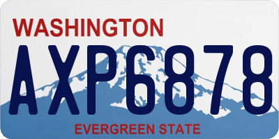 WA license plate AXP6878