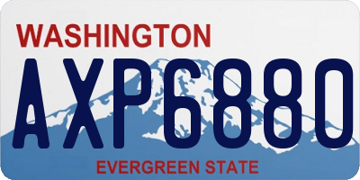 WA license plate AXP6880