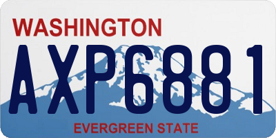 WA license plate AXP6881