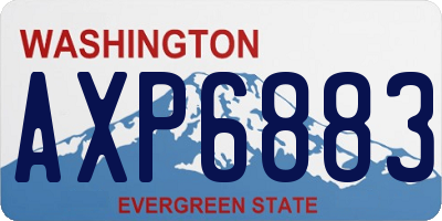 WA license plate AXP6883