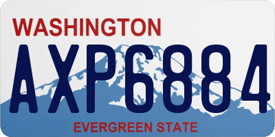 WA license plate AXP6884