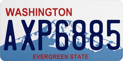 WA license plate AXP6885