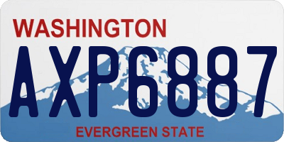 WA license plate AXP6887