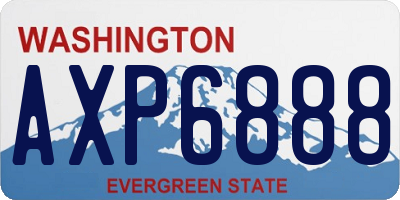 WA license plate AXP6888