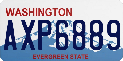 WA license plate AXP6889
