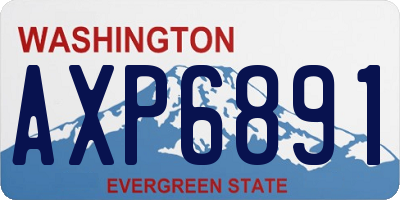 WA license plate AXP6891