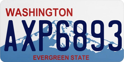 WA license plate AXP6893