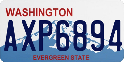 WA license plate AXP6894