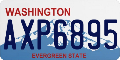 WA license plate AXP6895