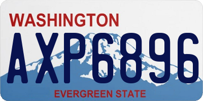 WA license plate AXP6896