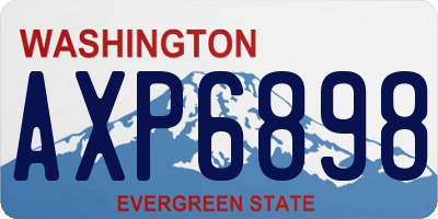 WA license plate AXP6898