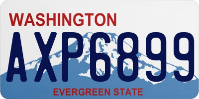 WA license plate AXP6899