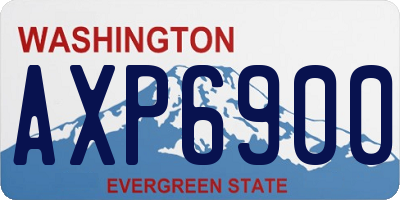 WA license plate AXP6900