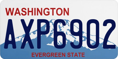 WA license plate AXP6902