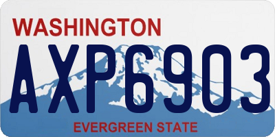 WA license plate AXP6903