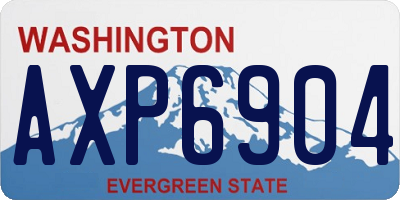 WA license plate AXP6904