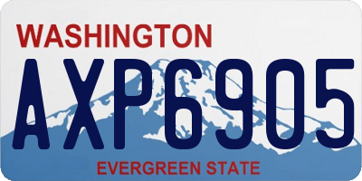 WA license plate AXP6905