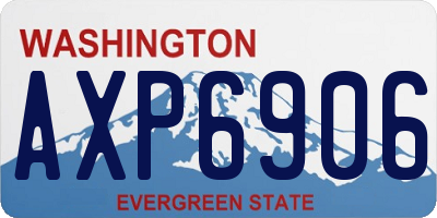 WA license plate AXP6906