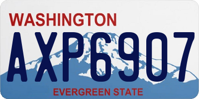 WA license plate AXP6907
