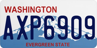 WA license plate AXP6909