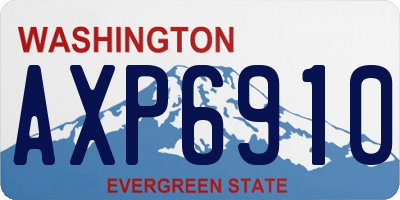 WA license plate AXP6910