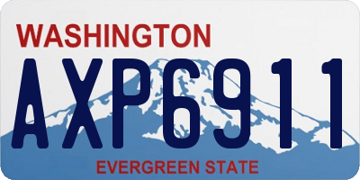 WA license plate AXP6911