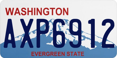 WA license plate AXP6912