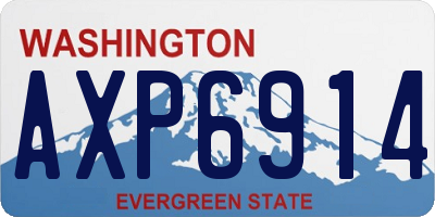WA license plate AXP6914