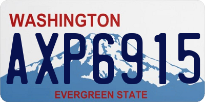 WA license plate AXP6915