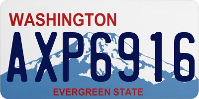 WA license plate AXP6916