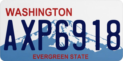 WA license plate AXP6918