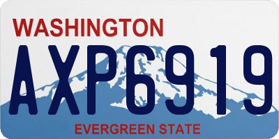 WA license plate AXP6919