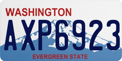 WA license plate AXP6923
