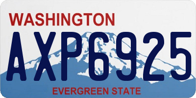 WA license plate AXP6925