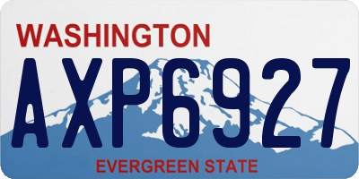WA license plate AXP6927