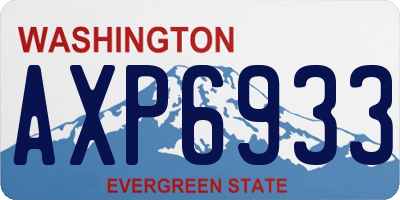 WA license plate AXP6933