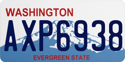 WA license plate AXP6938