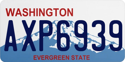 WA license plate AXP6939