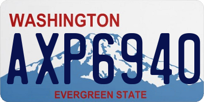 WA license plate AXP6940