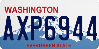 WA license plate AXP6944