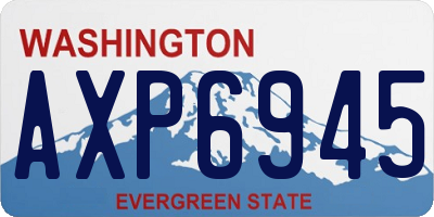 WA license plate AXP6945
